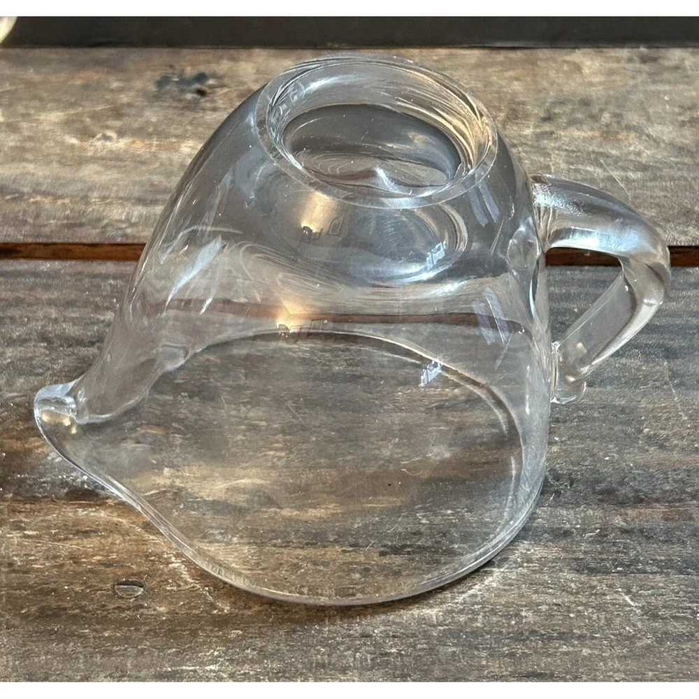 Fostoria Crystal Rose Etched Clear Glass Creamer Sugar Bowl Set MCM Floral Vtg